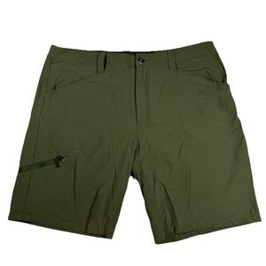Patagonia Quandary Hiking Shorts Men's 38 Green Nylon Outdoor Zip Pockets